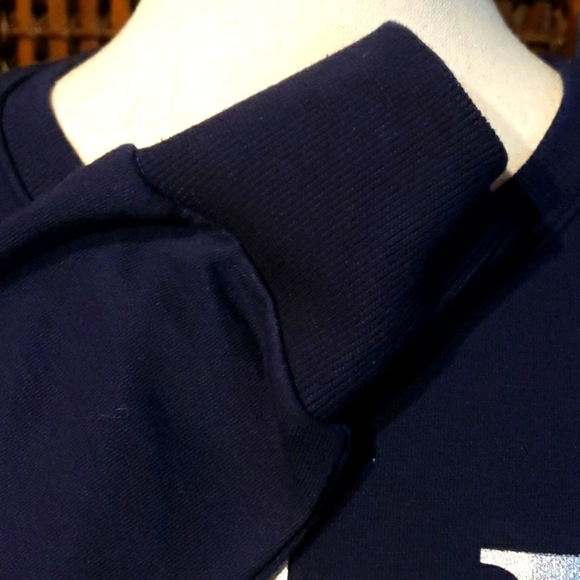 ELLEN TRACY French Terry "JOY" Sweatshirt Navy/Silver Snowflake - Med - EUC - Picture 7 of 14